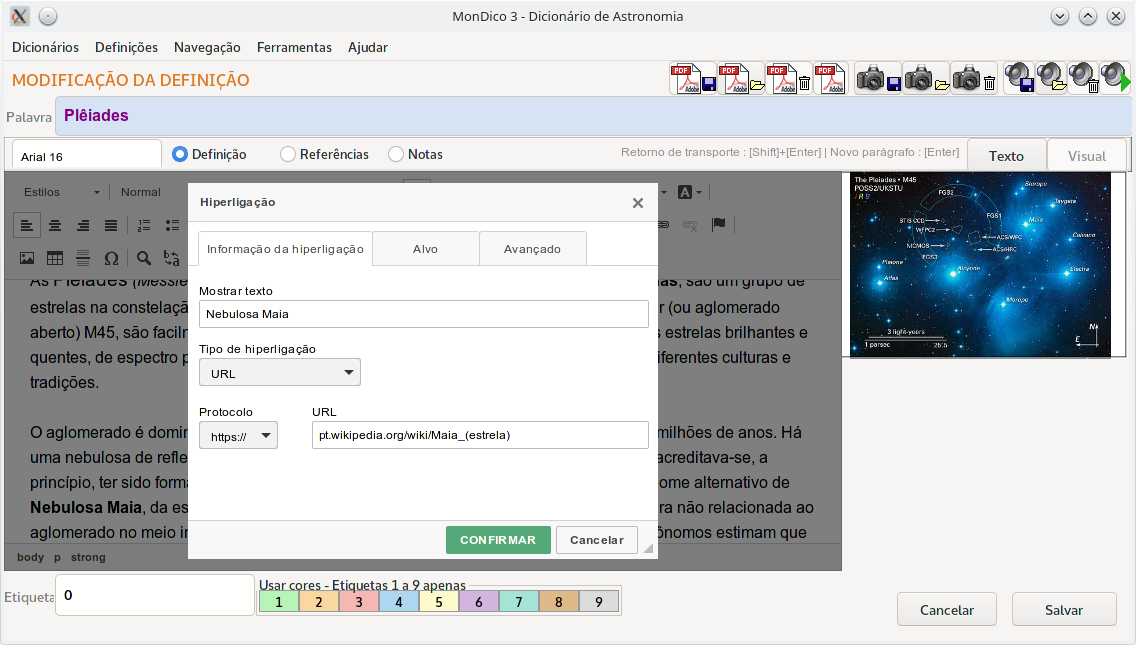 Adicione uma definição com a versão completa de MonDico (modo visual)e